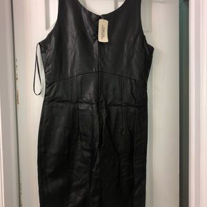 Faux Leather Dress